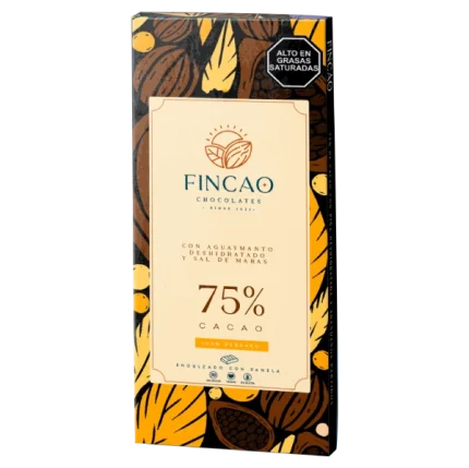 Chococolate 75% cacao con aguaymanto y sal de Maras